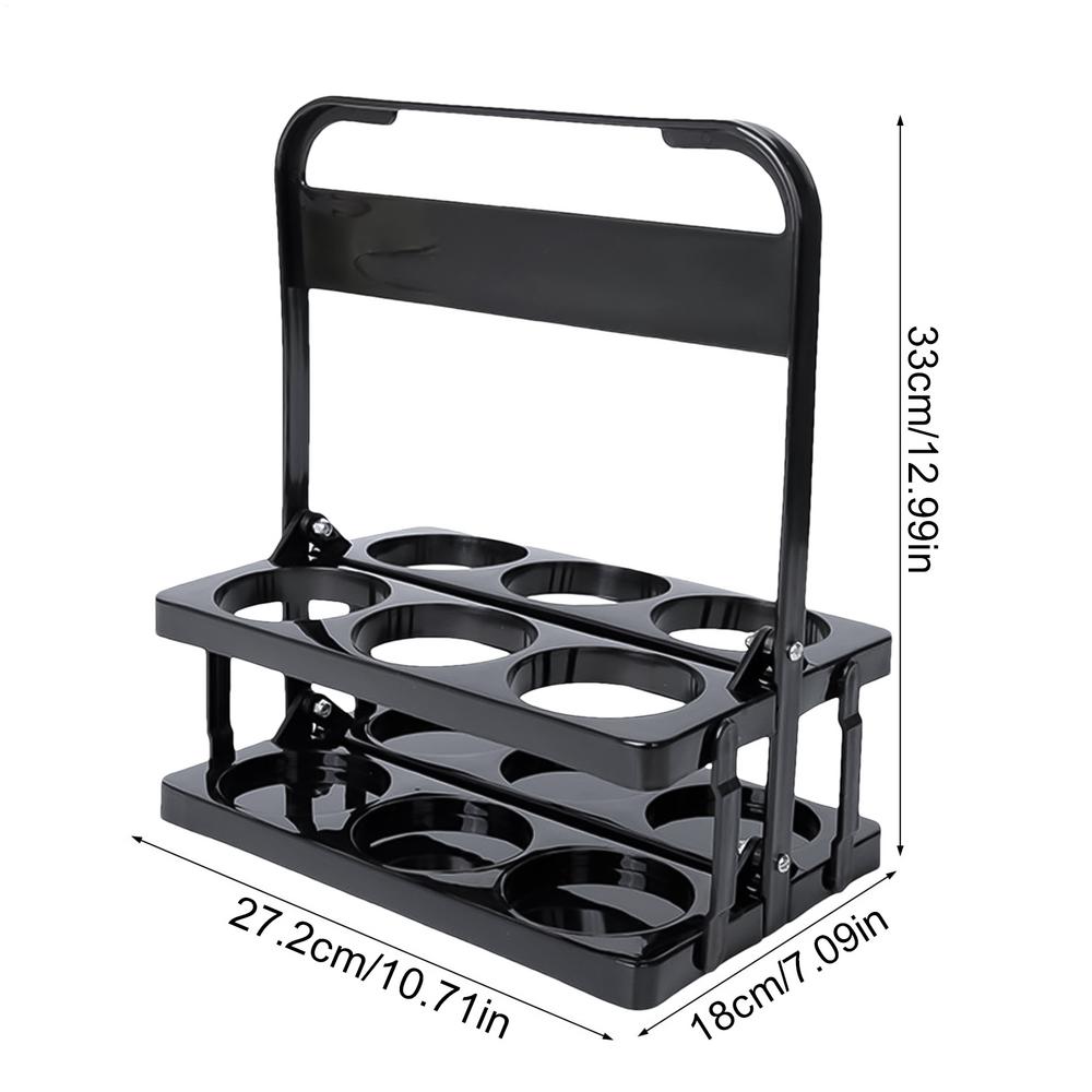 

Reusable Bar Beverage Display Basket Foldable 6 Pack Beer Bottle Carrier Cup Organizer Portable Durable Drink Holder for Bars чёрный