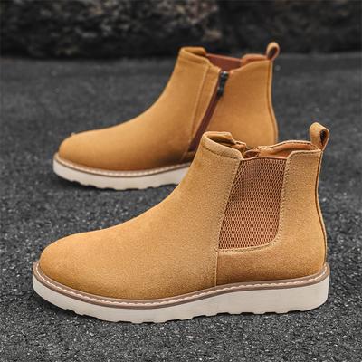 Fashion High Quality Men Genuine Leather Boots Waterproof Flat Designer Ankle Boots 2024 New Casual Leather Outdoor Antiskid Snow Shoes