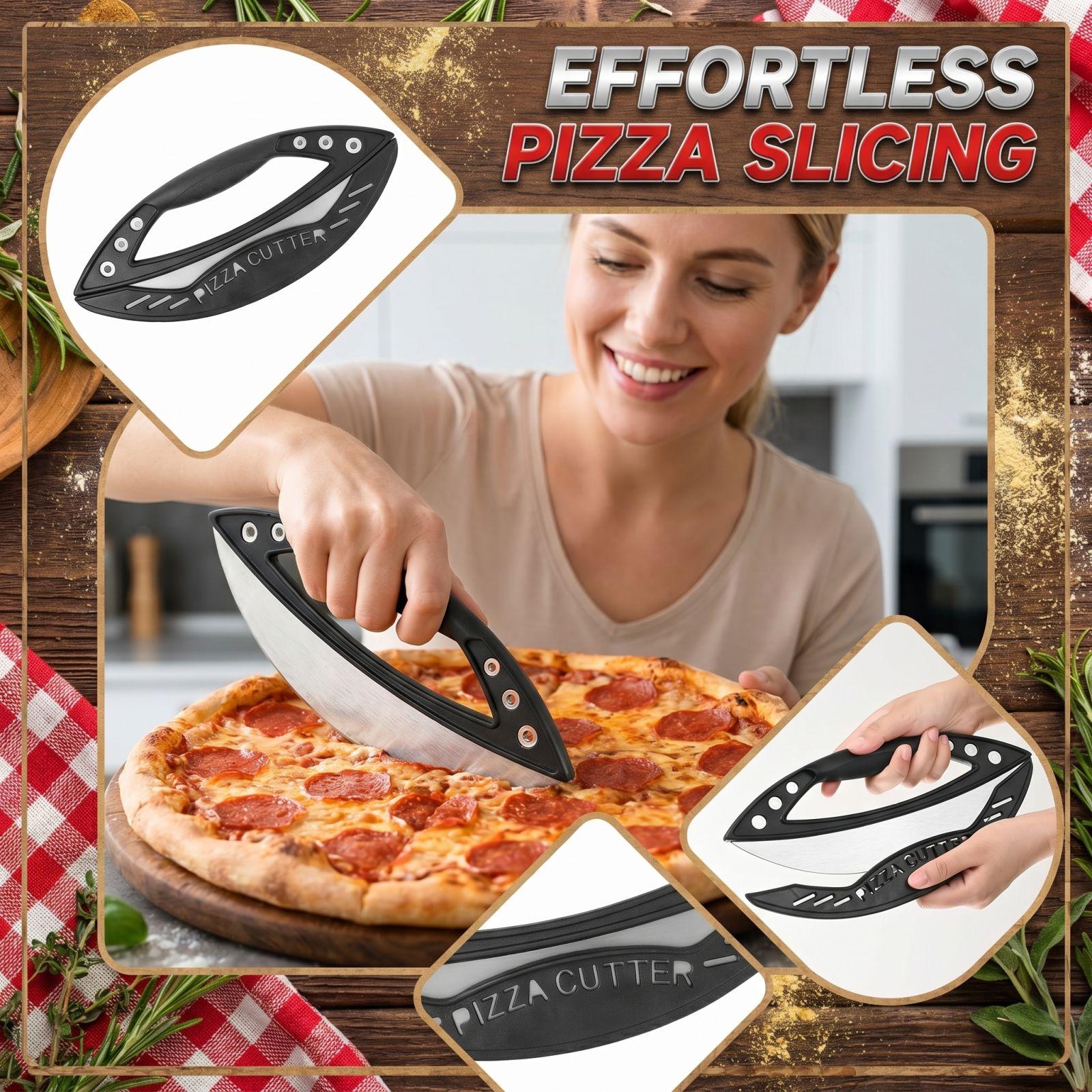 

Stainless Steel Pizza Knife, Semi-Circular Pizza Cutter, Cutter One Size