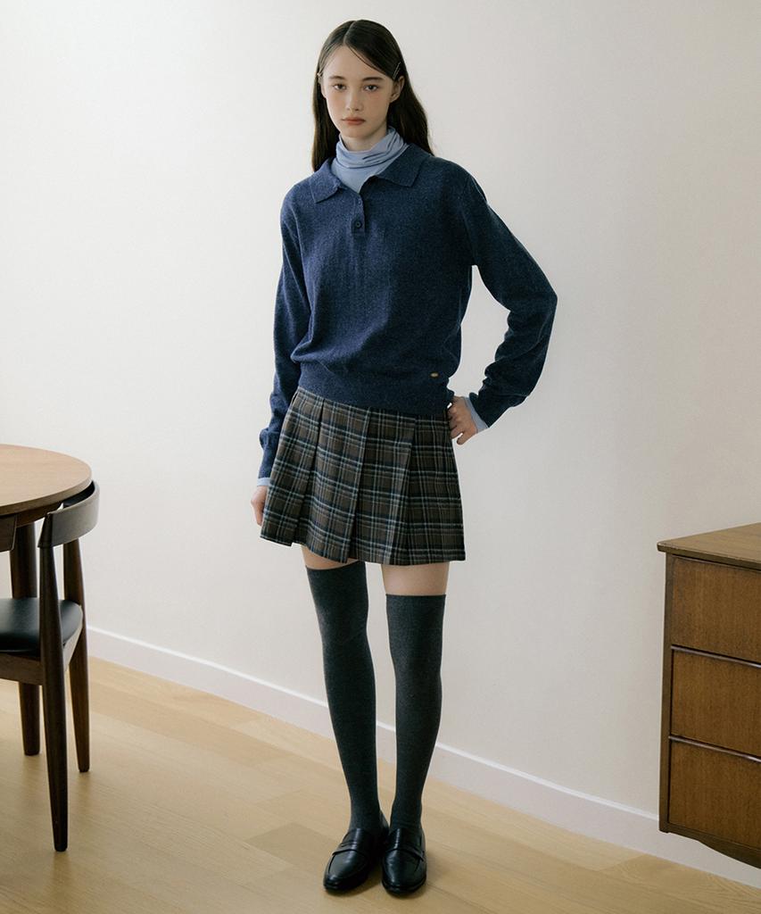 Riorg Eot Checkered Pleats Mini Skirt Brown
