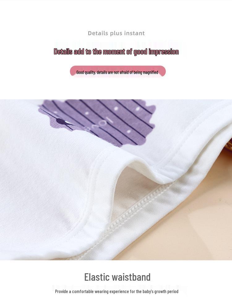 Girls' Pure Cotton Boxer Briefs - Comfortable, Non-Pinching Underwear for Children