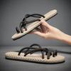Fashion Men's Sandals Summer New Fashionable Retro Lightweight Flat Slippers Outdoor Wear Resistant Anti Slip Beach Slippers