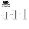 G23 Titanium Stud Earrings16G Piercing Set Ear Tragus Cartilage Zircon Opal Body Jewelry Helix Daith Lip Lobe Pin