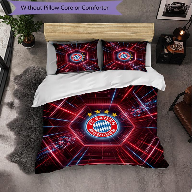 Set Biancheria da Letto Bayern Monaco Modello 3 Pezzi Morbida Copripiumino in Microfibra con Federe per Camera da Letto