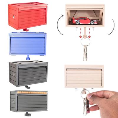 Car Garage Key Holder with Opening Door Wall Mount Key Organizer Decorative
