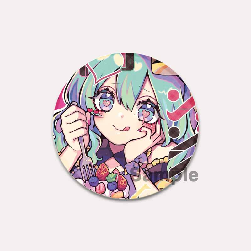 

32/44/58 мм Хацунэ Мику мультяшная фигурка броши косплей певица значок для воротника рюкзак шляпа аксессуар ручной работы аниме эмалированная булавка 32mm