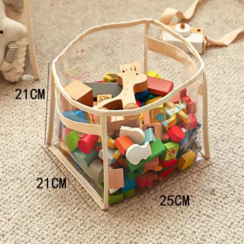 Transparent children s toy storage basket large size toy storage bag large capacity household multifunctional storage basket 959₽