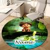 Personalized Good Dinosaur Round Chair Office Rug - Perfect for Mat, Office Chair & More - Ideal Gift for Birthdays and Holidays