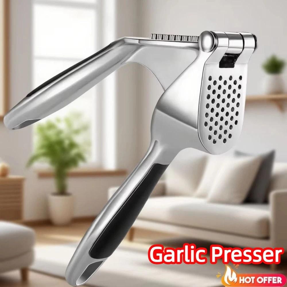 Zinc Zinc Zinc Alloy Garlic Presser Heavy Duty Garlic Mincer Handheld Device Ginger Crusher  Kitchen Tool
