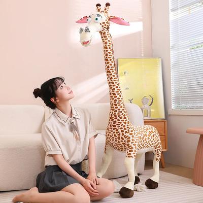 Cute Expression Giraffe Plush Toys Simulation Standing Forest Animal Exquisite Patterns Bedding Cushion Kids Pillow