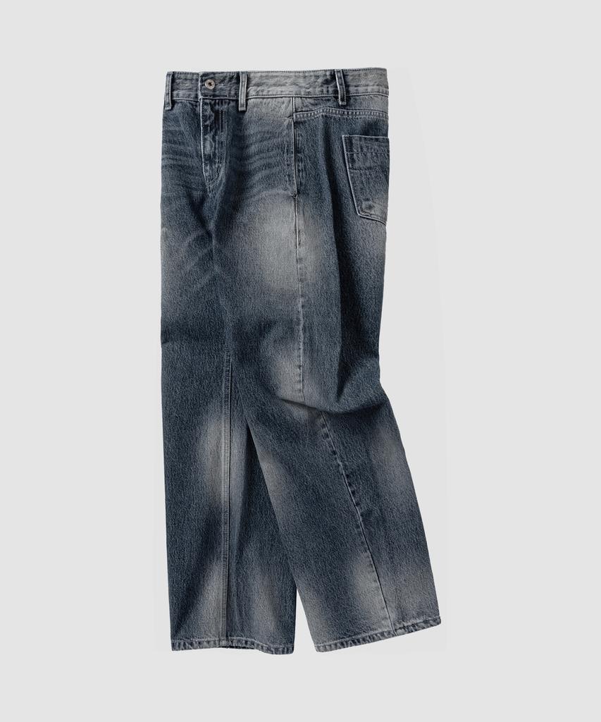 NONBLANK Curved Washed Denim Pants_Blue