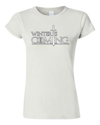 Junior Winter Is Coming TV Novelty DT T-Shirt Tee Unisex T-Shirt S