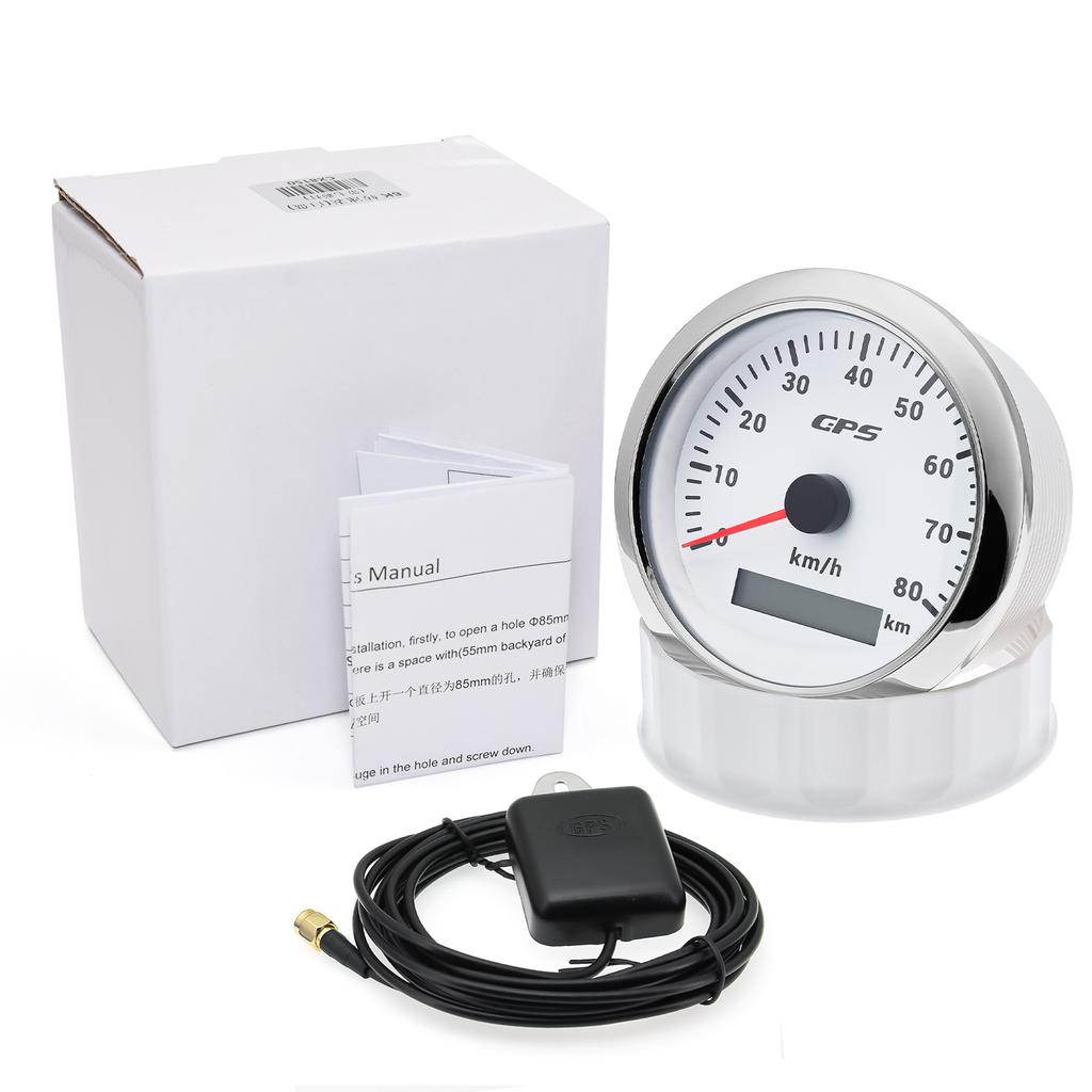 30~200 KM/H 85MM GPS Speedometer Gauge With GPS Antenna For Marine Boat 7 Color Backlight Boat Car Truck Speed Gauge Meter 9-32V