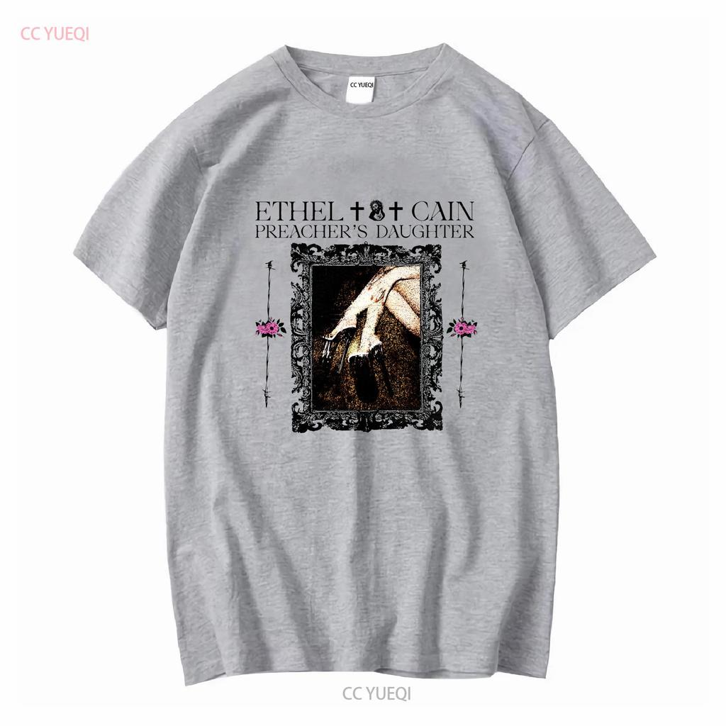Ethel Cain Signer PreachersDaughter Tour T Shirt Great hot vintage Washed streetwear Comfortable fashion Versatile Breathable