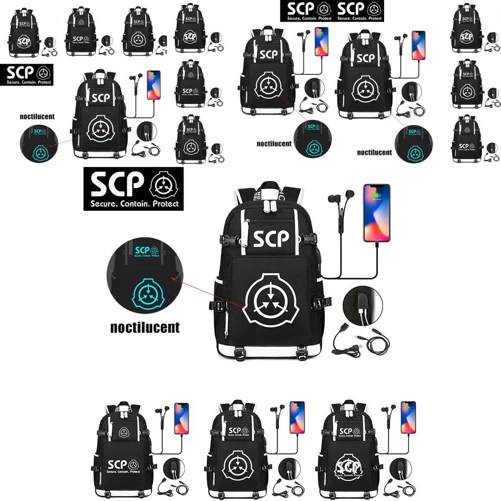 SCP Foundation Ljus Ryggsäck Med Hög Kapacitet USB-laddning