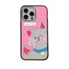 Simple and Cute Sweetheart Cat Painted iPhone17ProMax Apple 16P Black Edge Acrylic AIR Mobile Phone Case