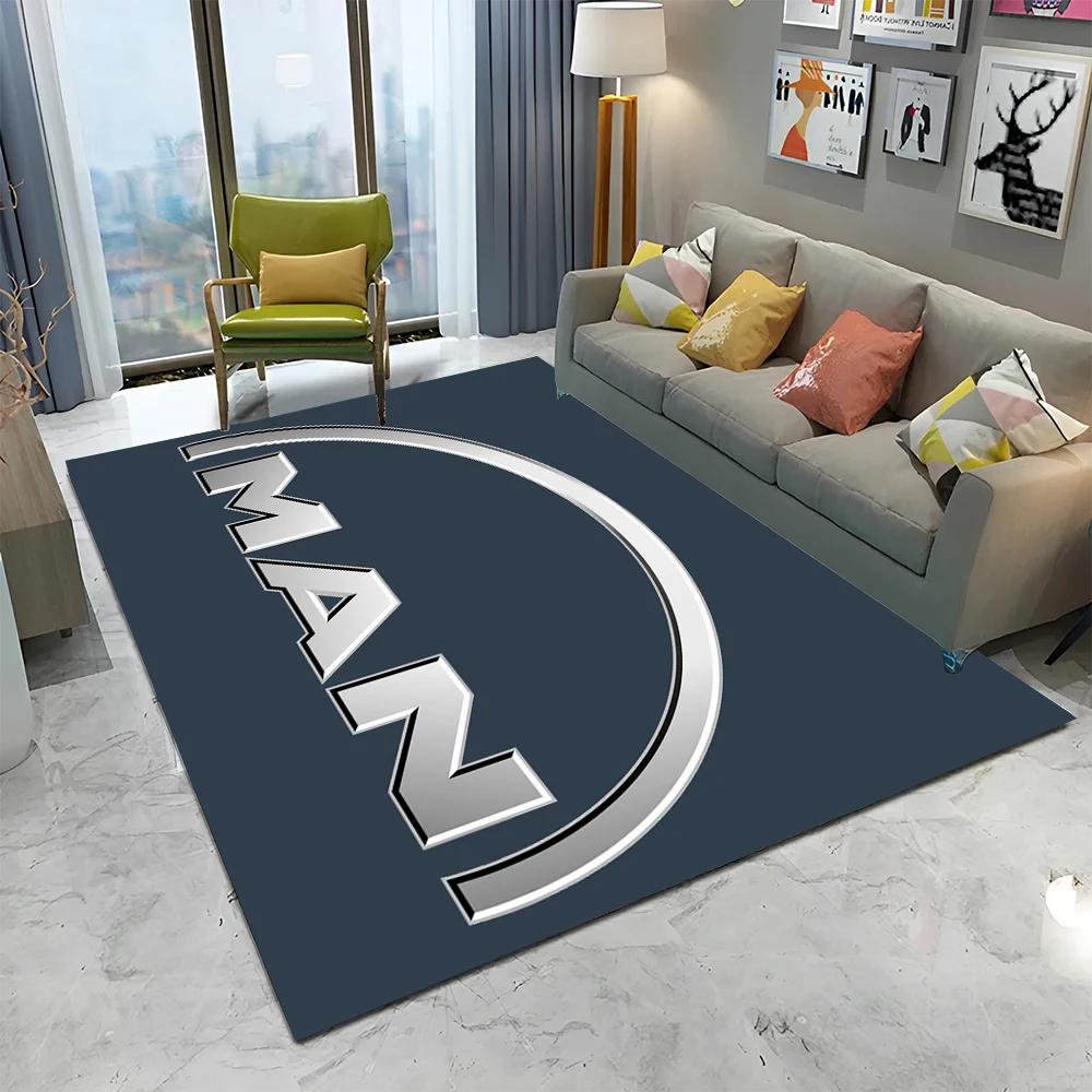 3D Printing Man Truck Logo Series HD Carpet Rug for Home Living Room Bedroom Sofa Doormat Decor,kids Area Rug Non-slip Floor Mat
