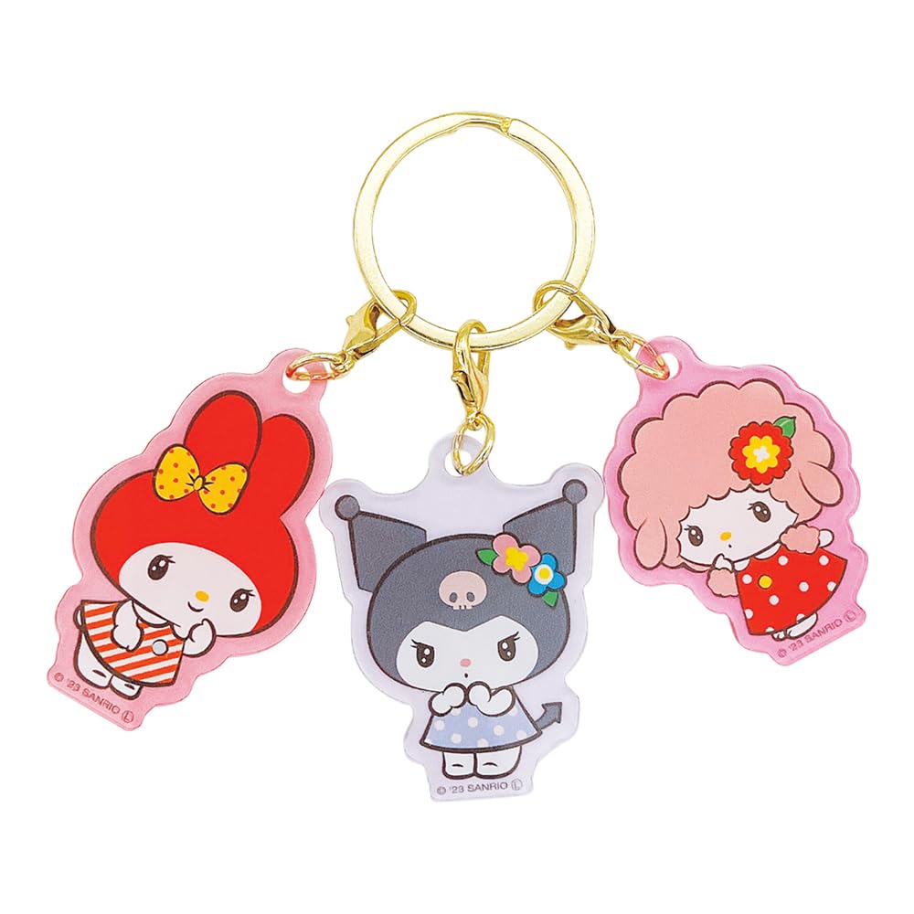 

Tees Factory Sanrio Characters 3 Charm Keychain A H5 x W3 x D0.3cm SR-5546109SA