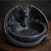 3D Printing Dragon Shaped Jewelry Tray Dark Style Key Coin Storage Holder  Home Decor