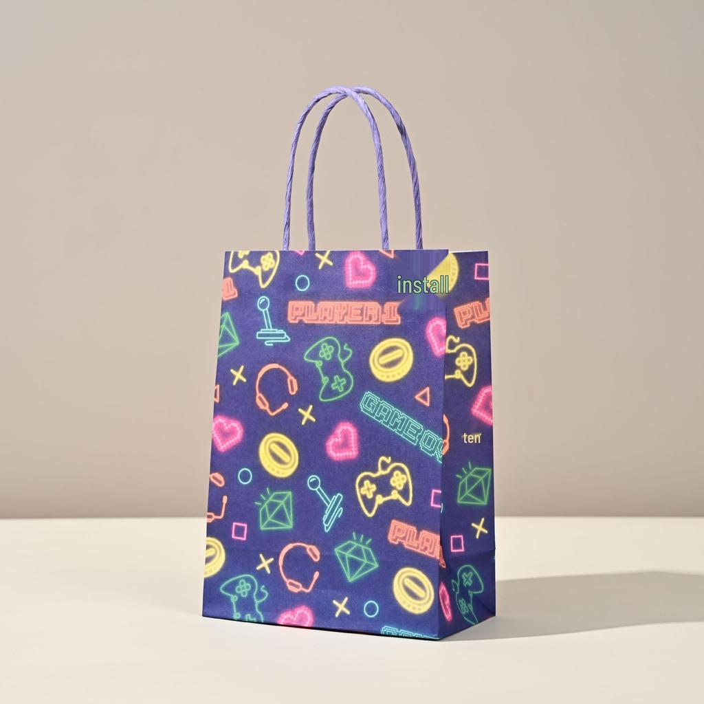 Customizable Kraft Paper Gift Bag for Christmas Catering and Coffee Takeaway