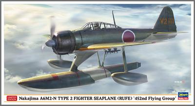 Hasegawa Marinha Japonesa Nakajima Tipo 2 Caça Hidroavião 452º Grupo Aéreo Modelo de Plástico 07430 1/48 A6M2-N
