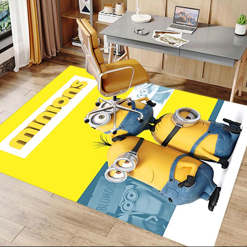 1pc Despicable Minions Adventure Carpet for Playroom Bedroom Living Room Sofa Home Decor,kids Game Area Rug Non-slip Floor Mat Y72828