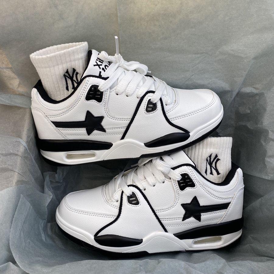 

Гуочао шик звезда воздушная подушка спортивная обувь студенческая мужская и женская универсальная обувь для бега ins тренд лето пара белые туфли 35