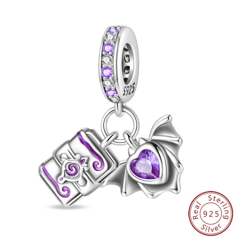 Copper Halloween Luminous Skull Little Elf Spider Bat Charms Beads Fit Qikaola Original Bracelets Diy Jewelry