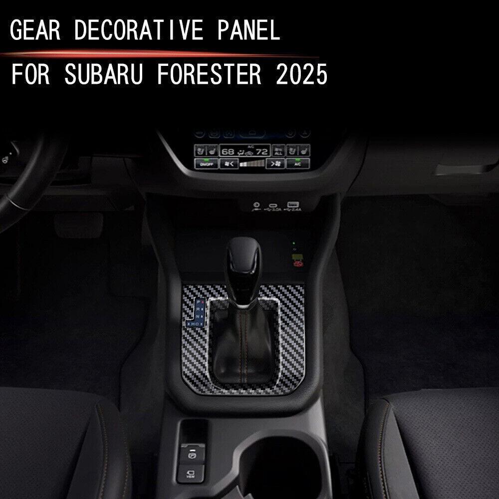 ABS Carbon Fiber Pattern Gear Shift Panel Cover Trim For Subaru Forester 2025+