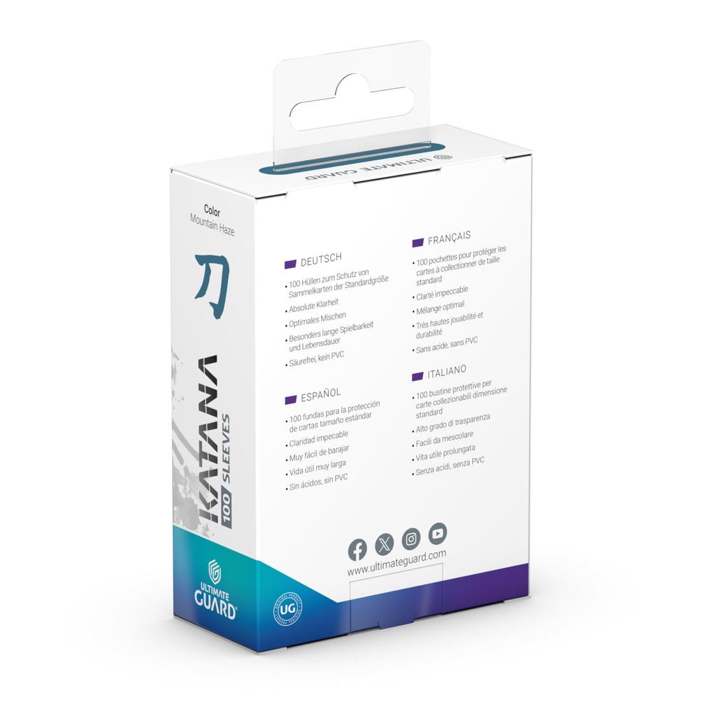 Ultimate Guard Katana Sleeves Standard Size 100 Card Sleeves Mountain Haze