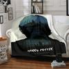 1pc Harry Potter Flannel Throw Blanket - HD Printed Lightweight Soft Warm All-Season Blanket for Sofa, Bed, Travel, Camping 031