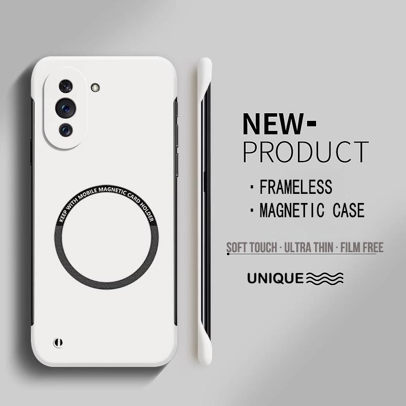 Ultra Thin Hard PC Magnetic Frameless Phone Case For Magsafe Huawei Nova 12 11 10 9 SE 8 Pro Matte Color Solid Cover
