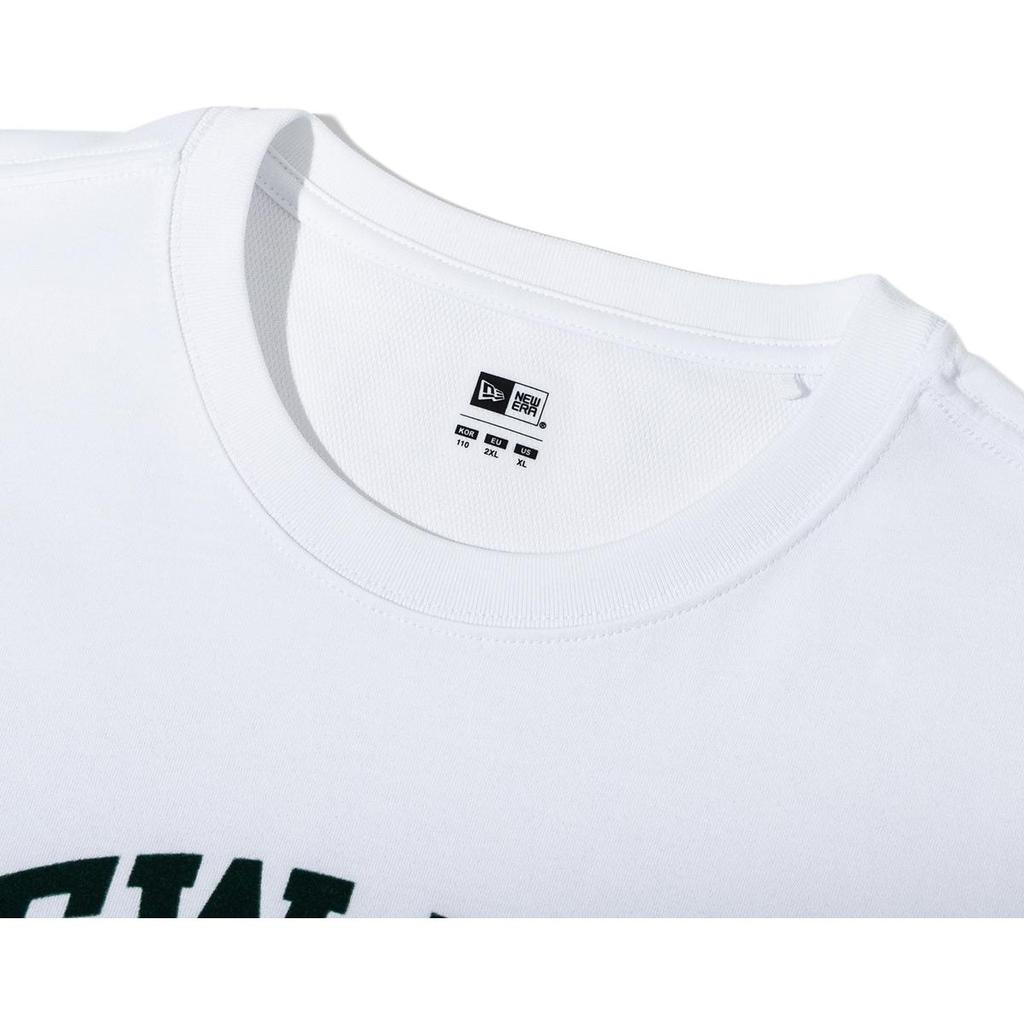 New Era SS23 Classic Velvet Embroidered Letter 1920 Stamp T-Shirt Unisex Tops White 13546426