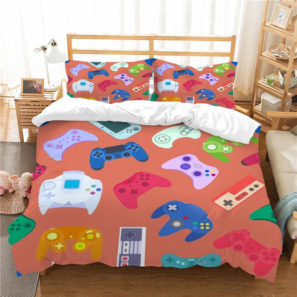 Gamepad Design Kids Soft Breathable Bed Set Bedding Suit Football  Bedroom Bedclothes Decor