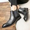 Autumn and winter men's shoes trendy Chelsea boots high-top large-size leather boots short boots trendy cowboy boots