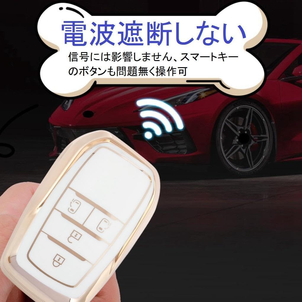 Voxy Noah 90 Series Key Cute Sienta Key New Alphard Vellfire 40 Series Smart Key Gold White [HOYZE] Case, Cover, Case, Panda,