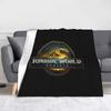 Jurassic World Rebirth Movie Blanket Flannel Printed  Multi-function Warm Throw Blanket for Bedding Outdoor Bedspread