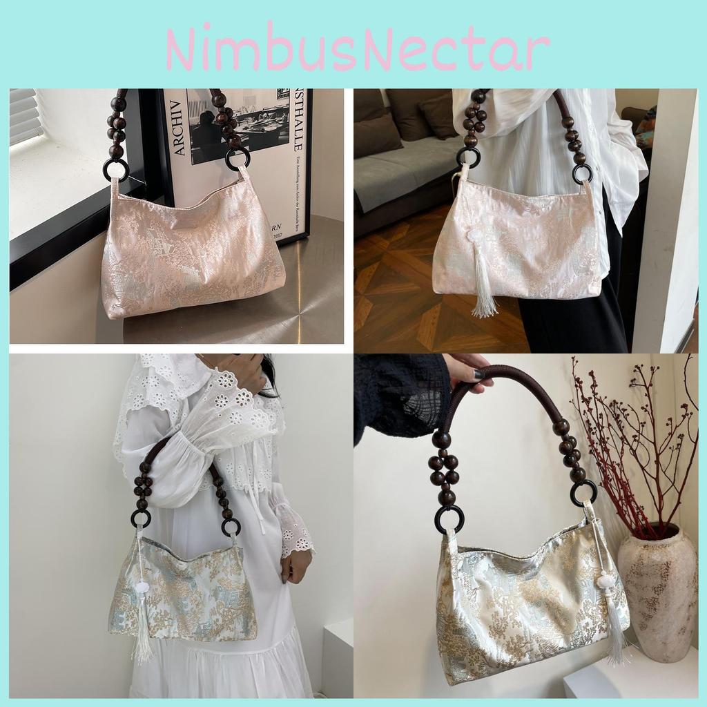 Elegant New Chinese Style Summer Underarm Bag With Chic Floral Patterns