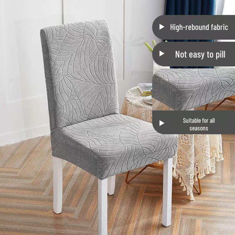 High-Grade Elastic Jacquard Chair Cover for Dining Table - Universal Fit with Cushioned Backrest & Seat Protection