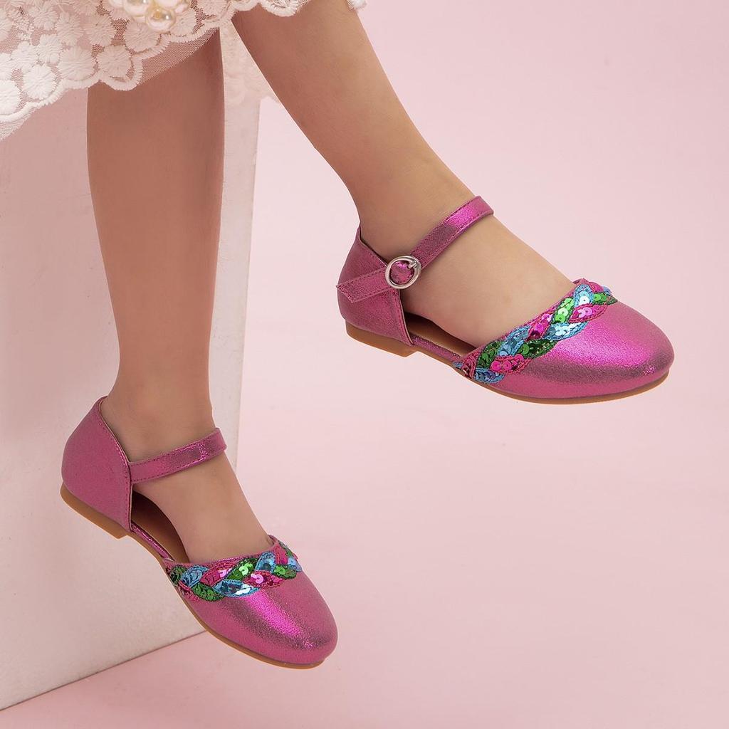2025 Spring/Summer Girls' Cute Round Toe Flat Shoes