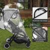 Stroller Rain Cover EVA Waterproof Rain Cover Baby Stroller Accessory With Vent Holes Double Zipper Closure Clear Stroller Cover