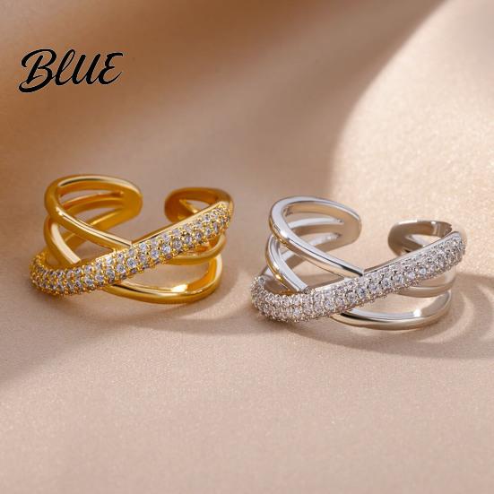 Layered Ring Finger Adjustable Open Design Multi-Layer Interlaced Winding Shape