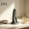 Stylish Desktop Display Statue Veiled Lady Ghost Statue, 3D Printed Shrouded Woman Sculpture, Gothic Hooded Mysterious Masked Figure Reaper Figurine,