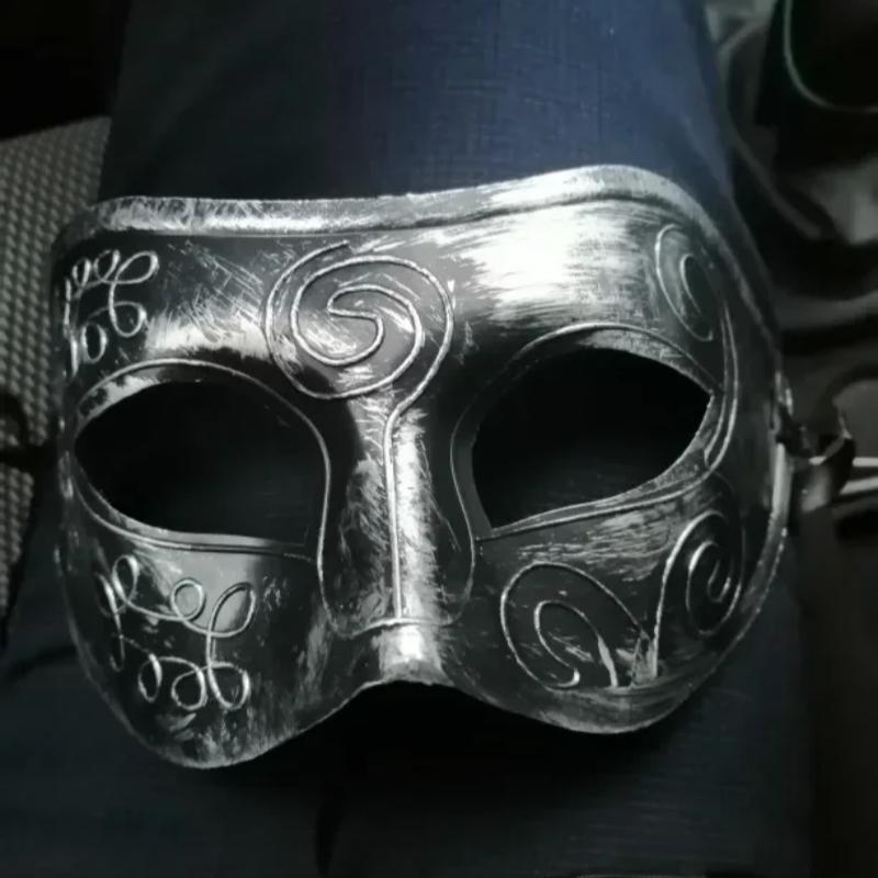 Jazz Mask Halloween Party Cosplay Masquerade Retro Mask Men Burnished Antique Silver/Gold Mardi Gras Masquerade Party Ball Mask