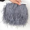 1Meter Red Ostrich Feathers Trim on Tape Ribbon Fringe 8-10cm Fabric Skirt Sewing Trimmings Feather Dress Clothes Decoration