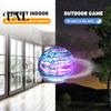 Outdoor Flying Ball Magic Hover Orb Toy with Colorful Light 360-degree Rotating UFO Sphere Remote Control Grab-stop Feature Boomerang Fidget