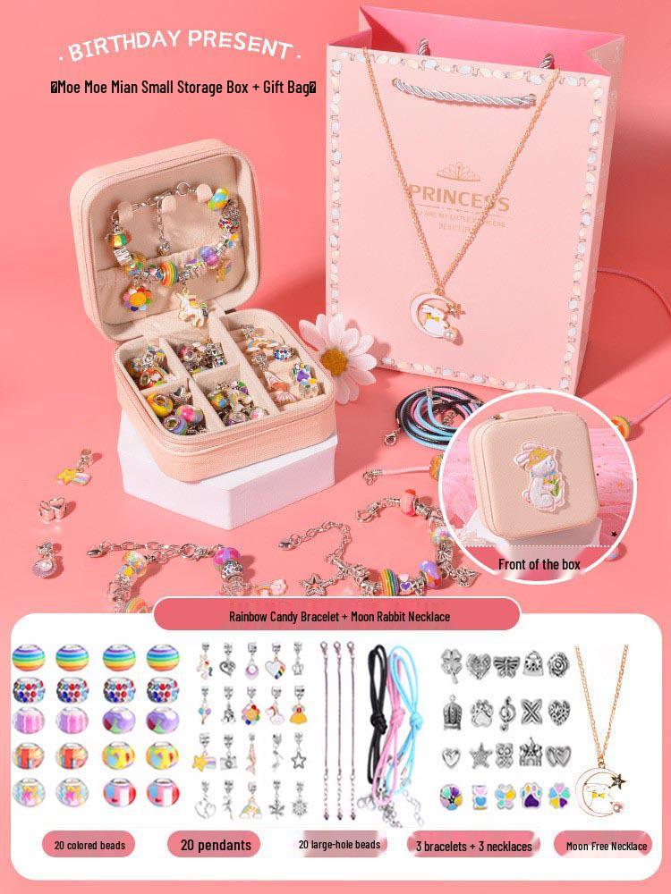 DIY Handmade Crystal Bead Bracelet Set - Holiday Gift Jewelry Accessories