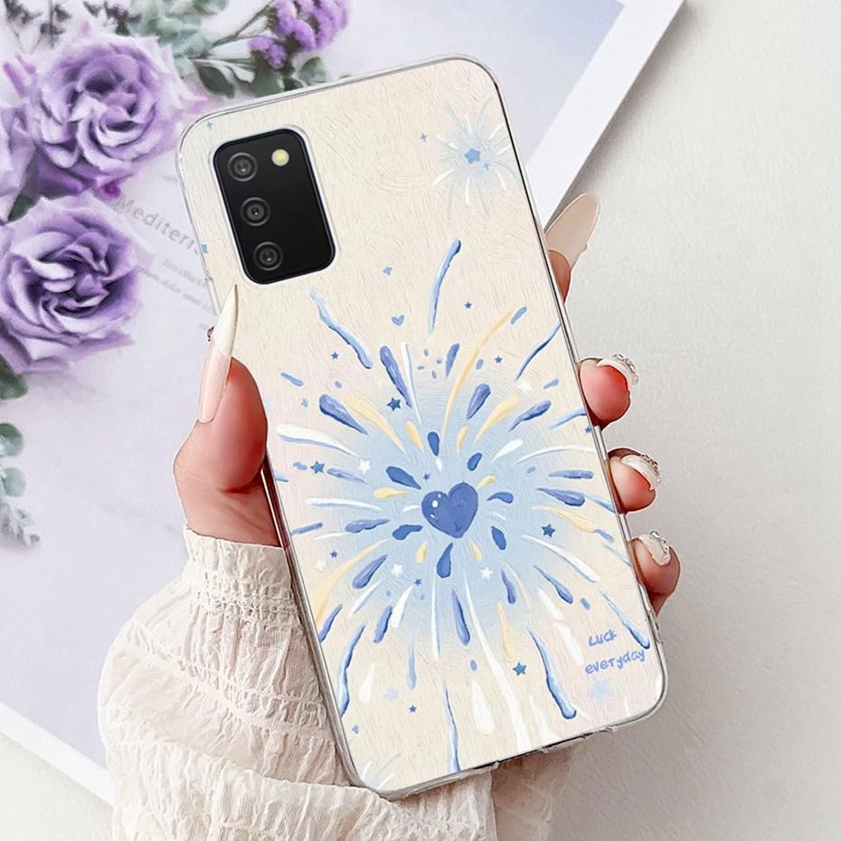 Cute Painting Phone Case For Samsung Galaxy A03s Soft Silicone TPU Back Covers For Samsung A03S SM-A037F A037G Cases Bumpers