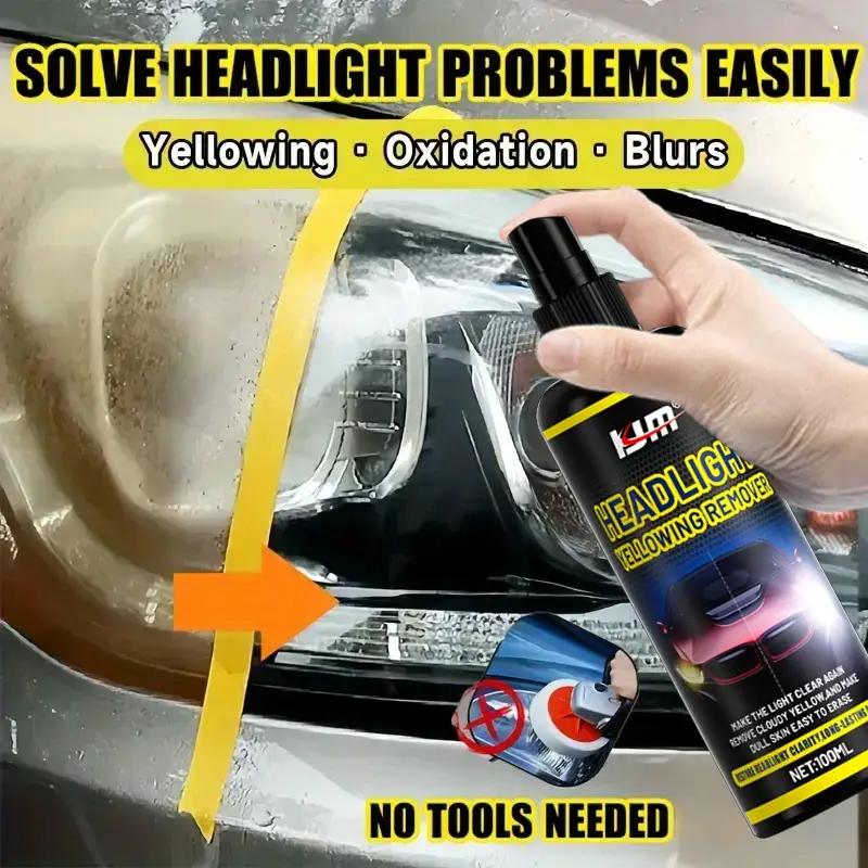Headlight Repair Kit - Advanced repair fluid that can make the headlights clear and bright, prevent yellowing and oxidation,