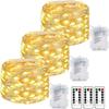 Waterproof Battery-Operated LED Fairy String Lights with Remote - Copper Wire Star Garland for Decoration